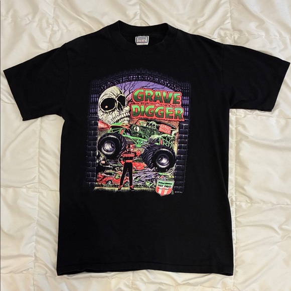 Monster Jam Other - Vintage 90s (1991) Men's Grave Digger Monster Jam T-Shirt Black Size L